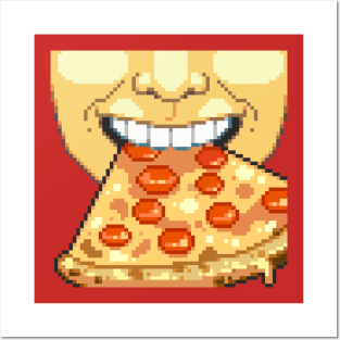 8 Bit Foodie (pizza) Posters and Art